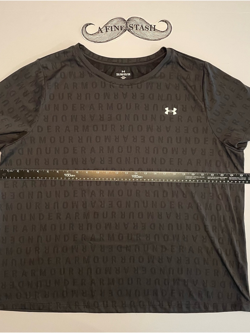 Under Armour Black All-Over Logo Short Sleeve Performance Tee